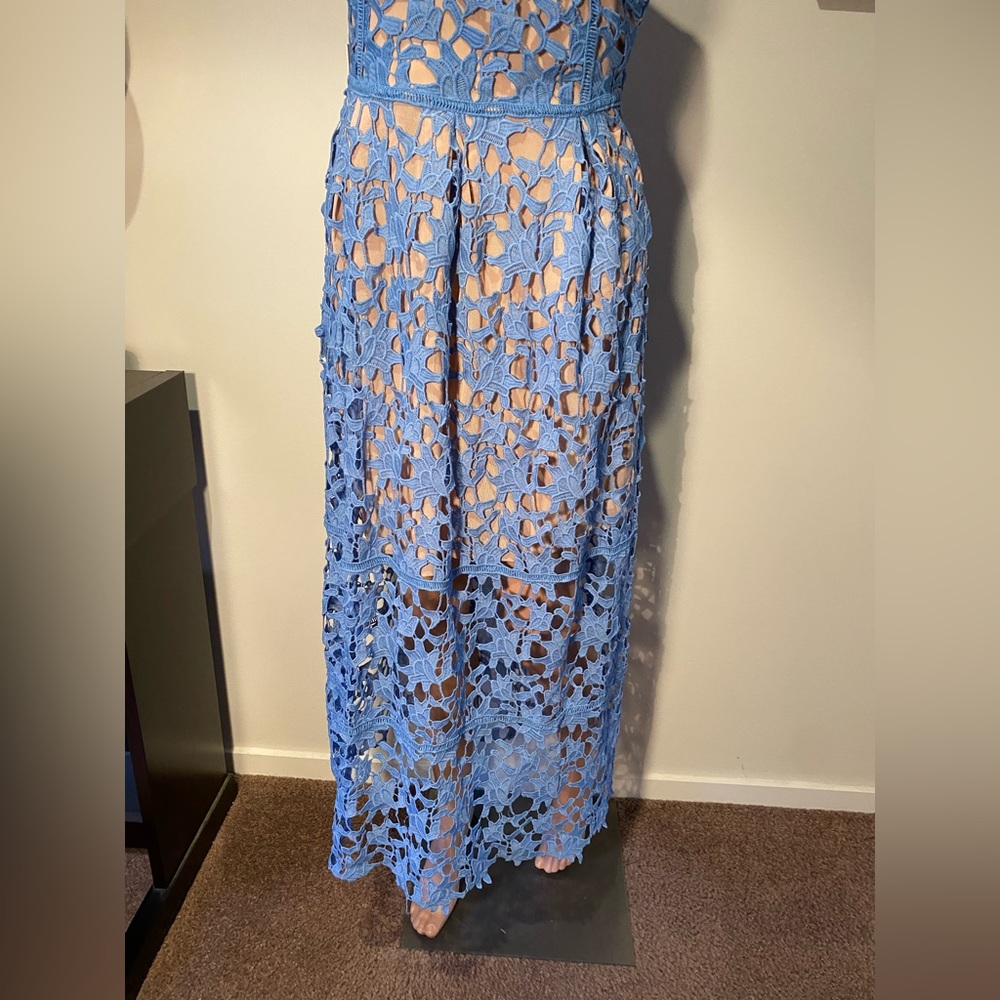 Self-Portrait blue lace dress size UK 10 BNWT - Picture 2 of 11